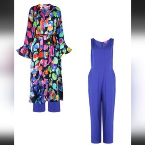 Sassy Jones Bam Bam Abstract Print Jumpsuit and Duster Set in Small, NEW UNWORN